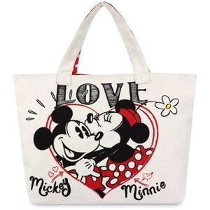 Mickey and Minnie Mouse ''Love'' Canvas Tote